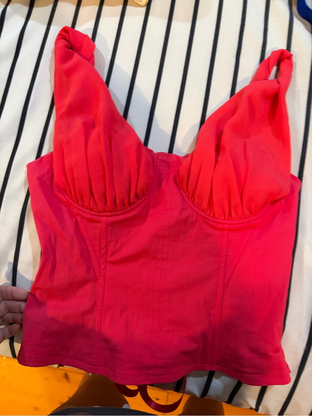 Bright Pink Bustier Tank Top Size S